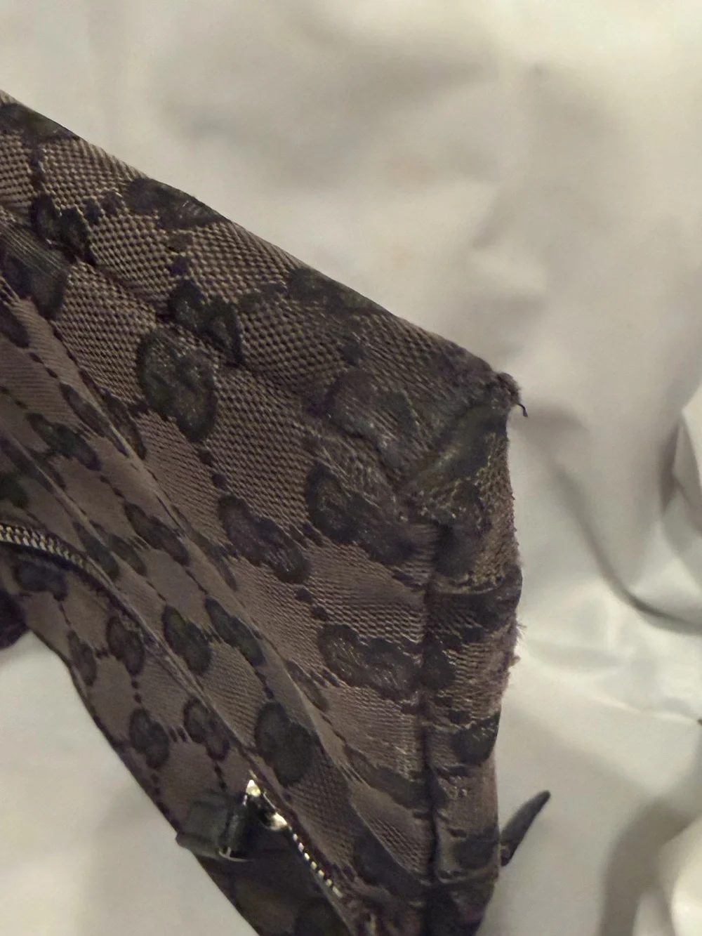 Gucci Black and Brown Monogram Belt Bag